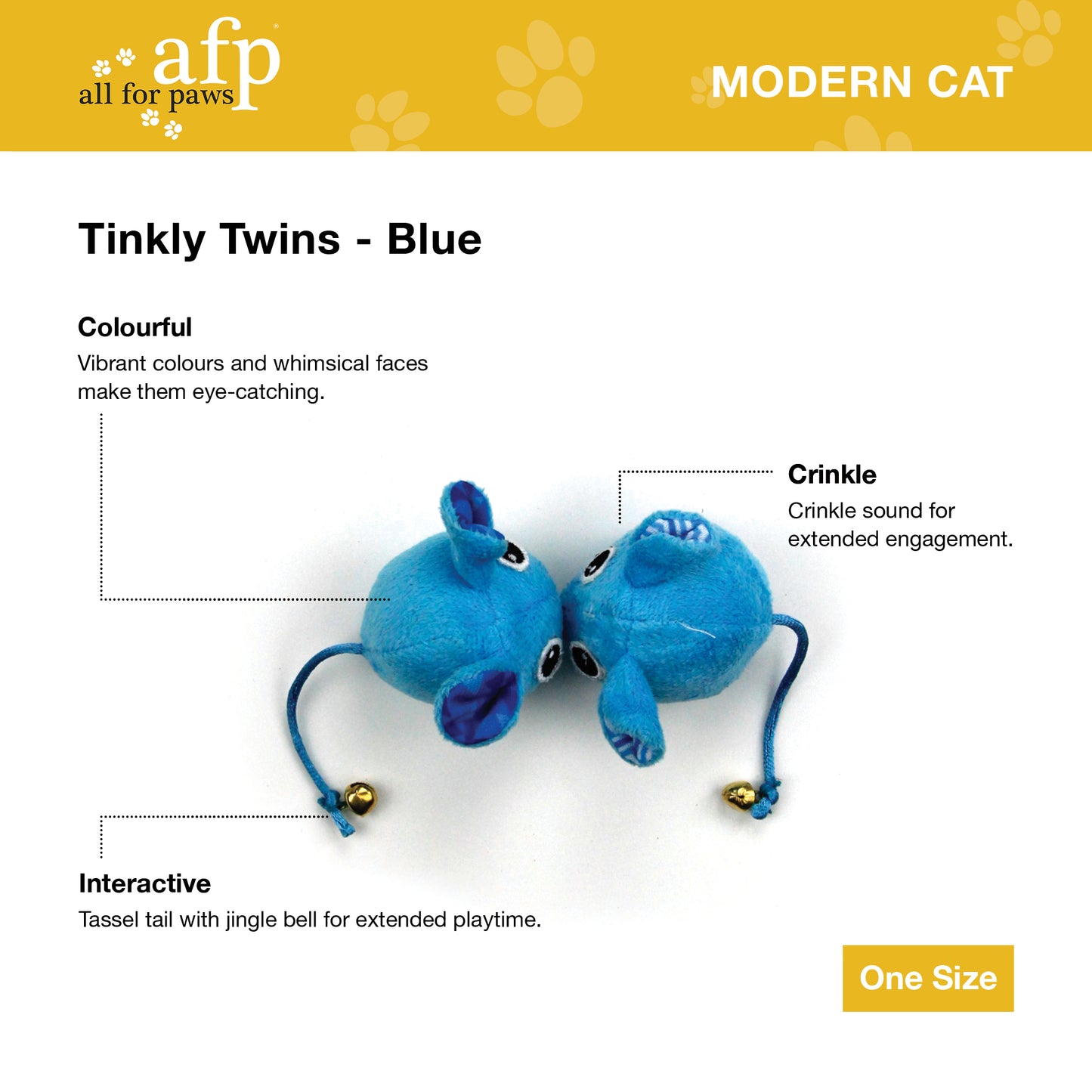 Modern tinkly twins cat toy - My Pet Store