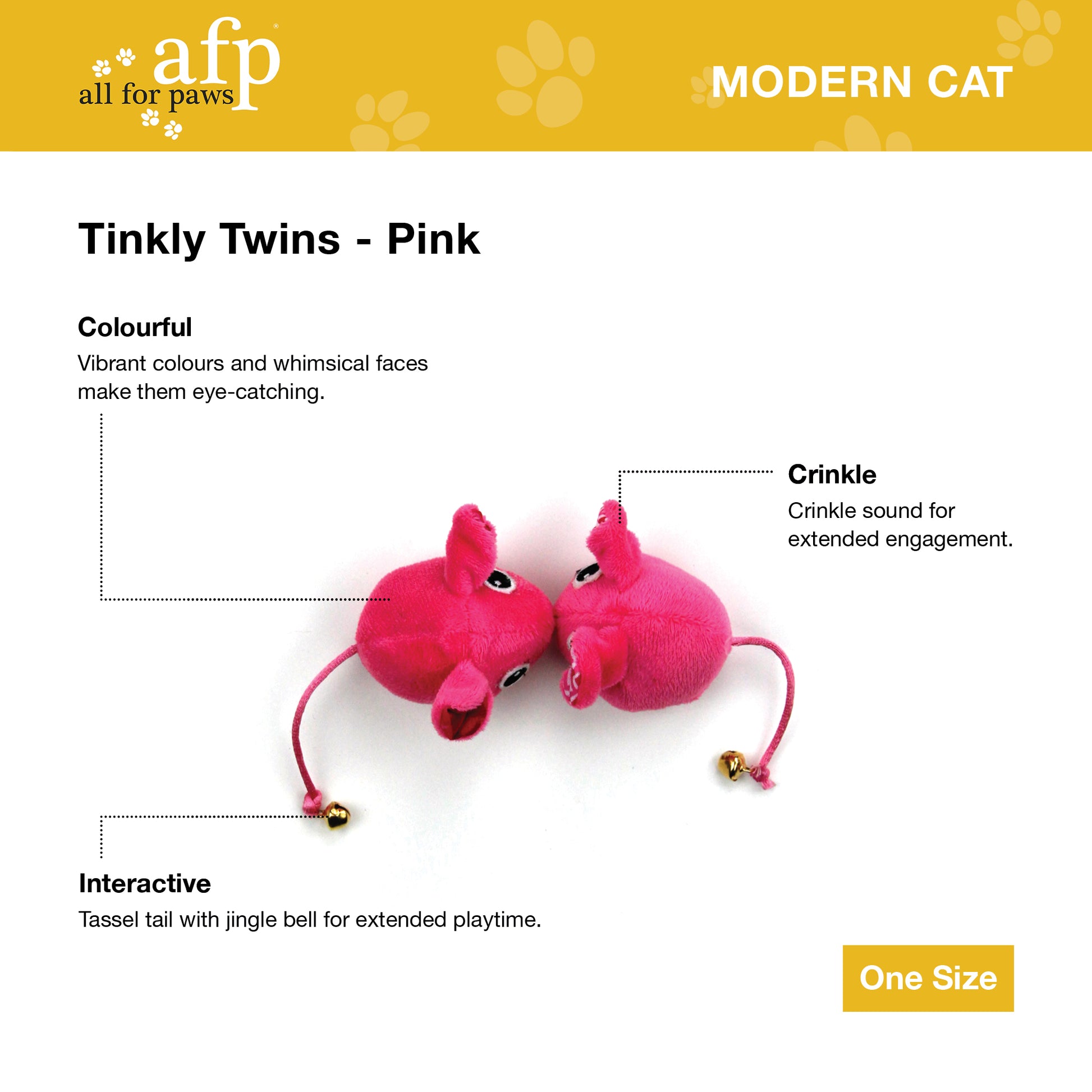 Modern tinkly twins cat toy - My Pet Store