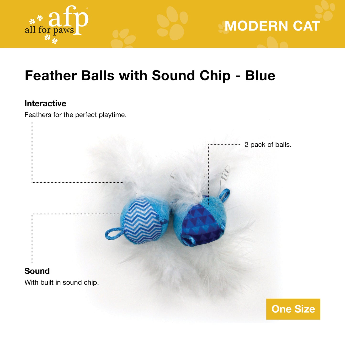 Modern Cat Feather Balls (with sound chip) - My Pet Store