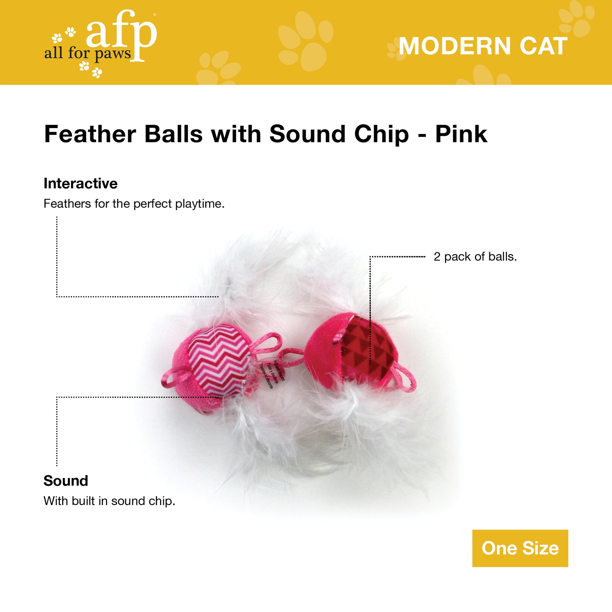 Modern Cat Feather Balls (with sound chip) - My Pet Store