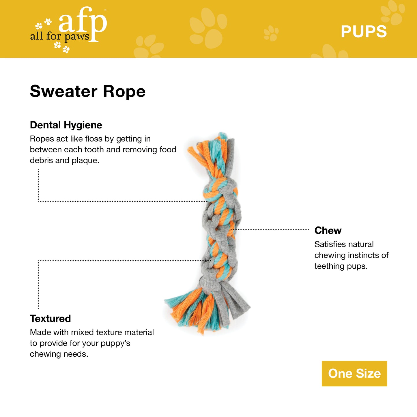 Pups sweater rope toy - My Pet Store