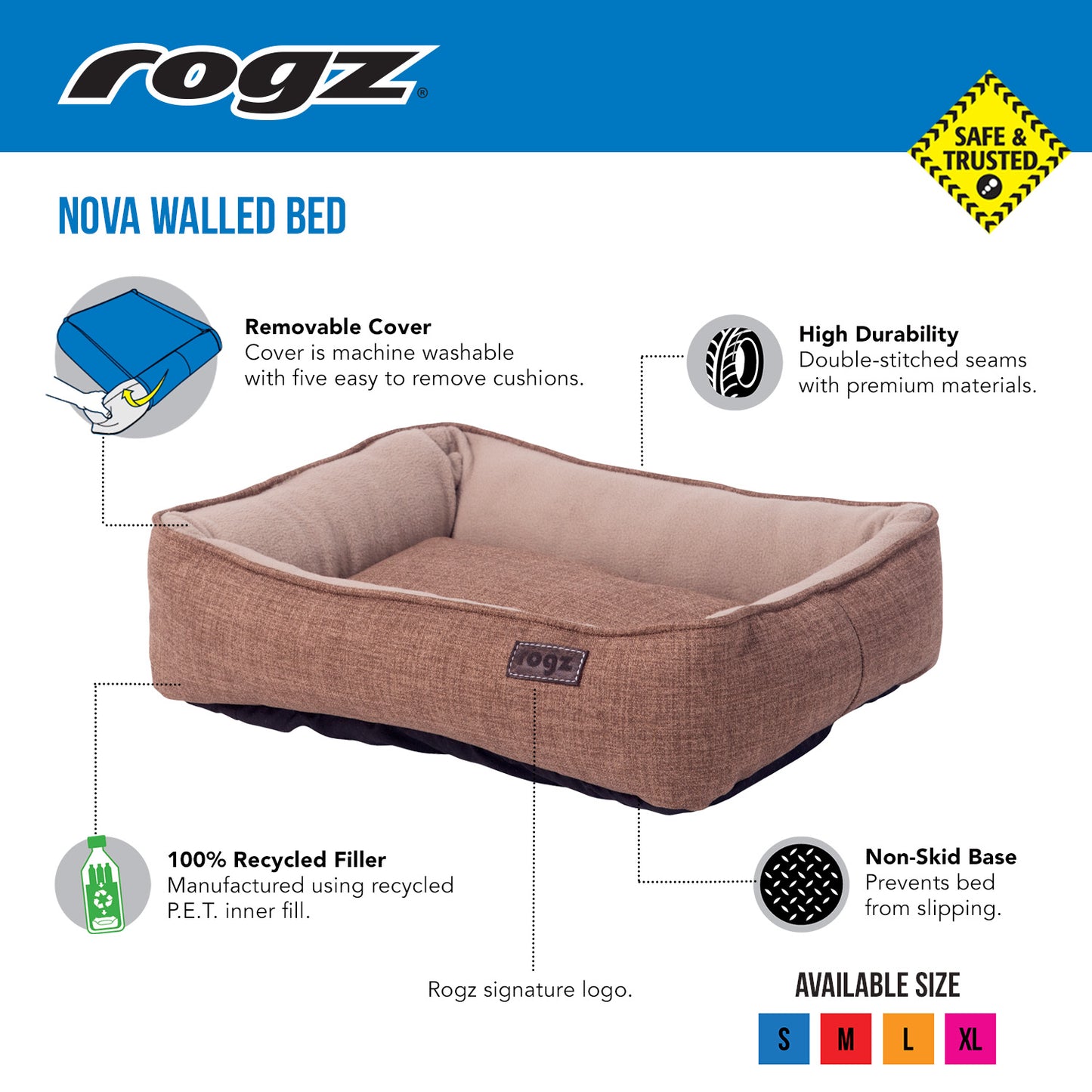 Nova walled bed for dogs - My Pet Store