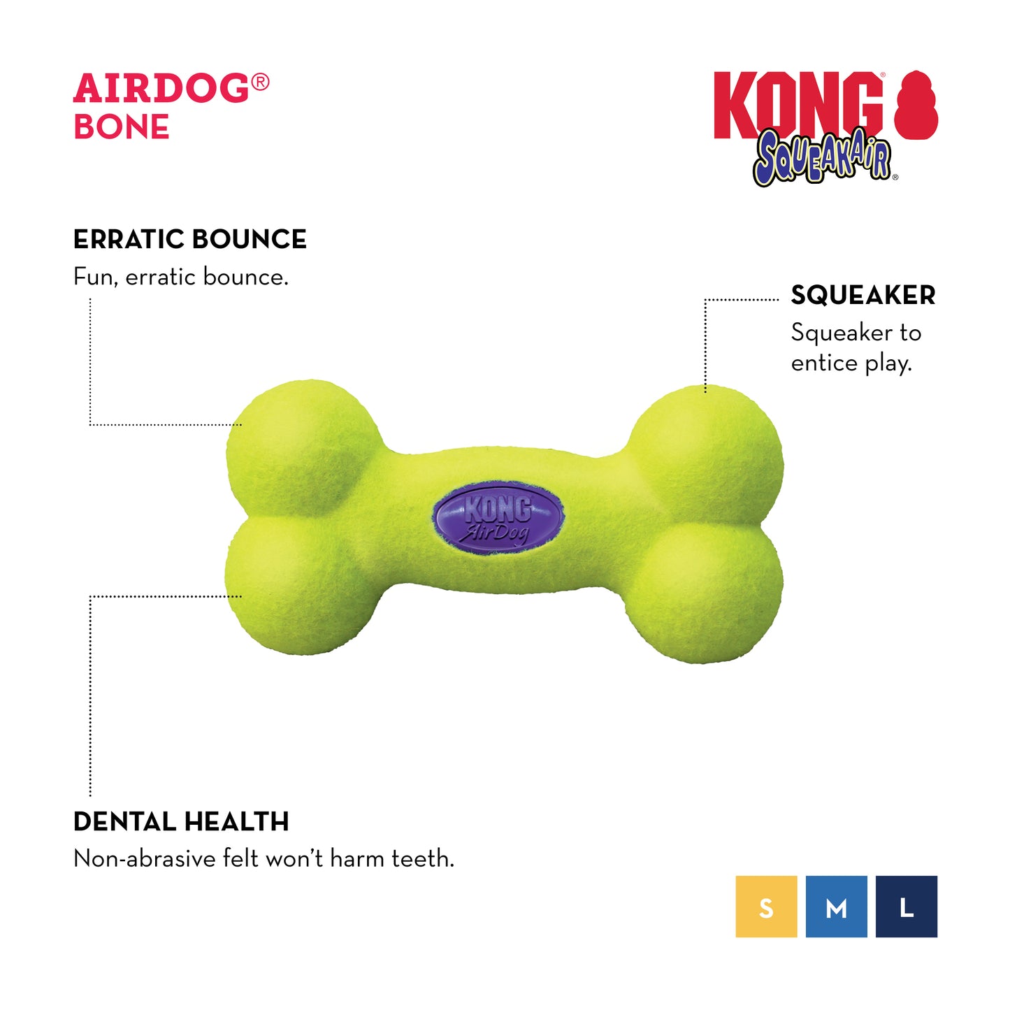 KONG airdog squeaker bone - My Pet Store