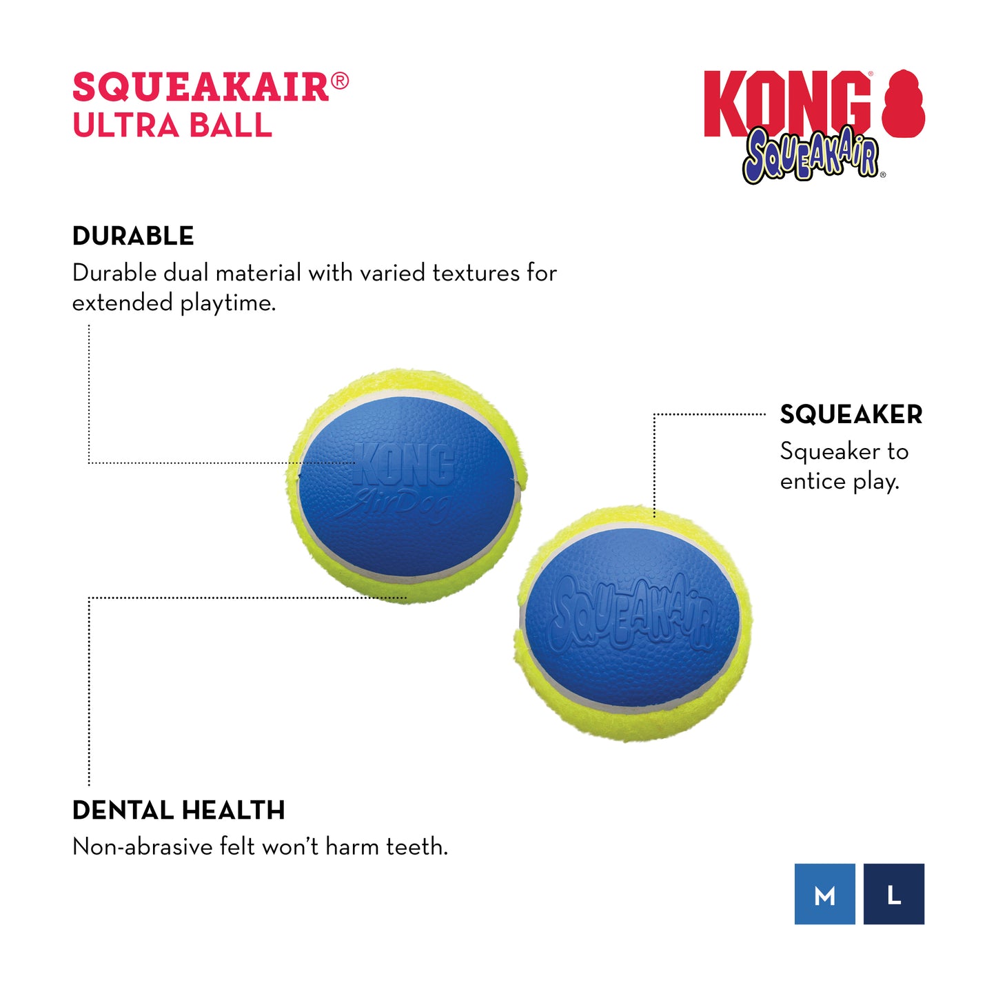 AIRDOG SQUEAKAIR Ultra Tennis Ball - My Pet Store