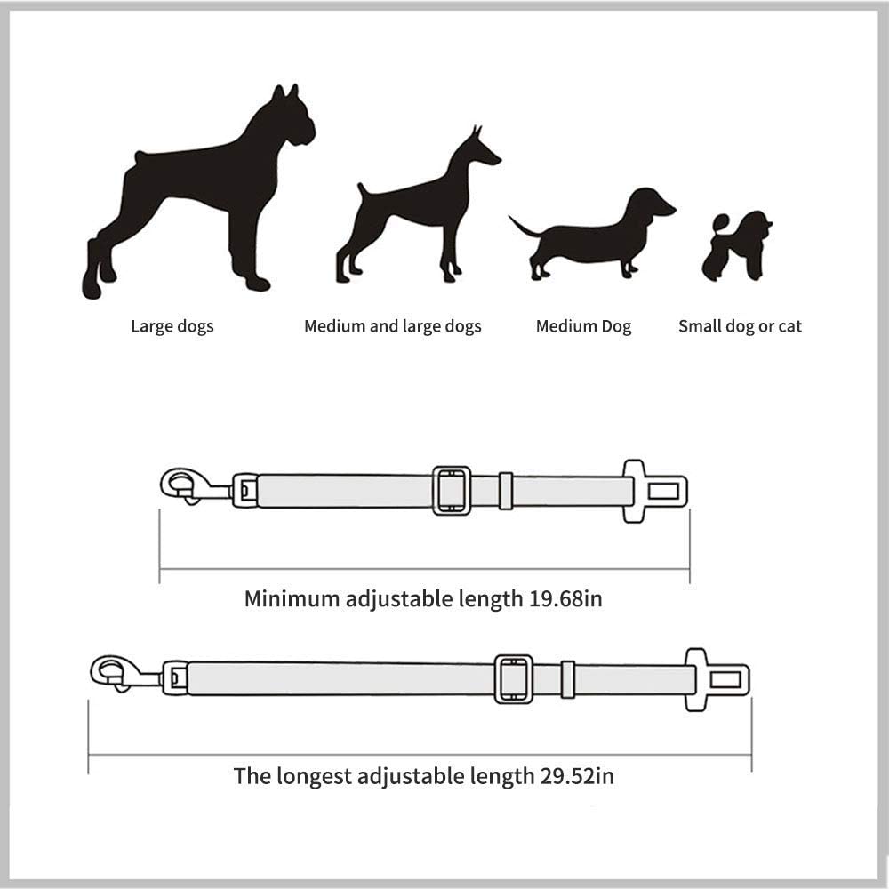 Adjustable dog seat belt - My Pet Store