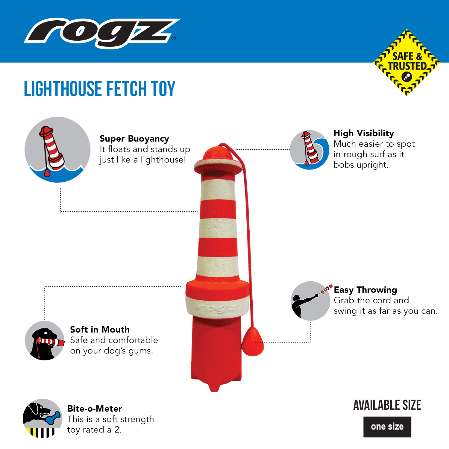 Rogz Lighthouse fetch water toy - Image 3